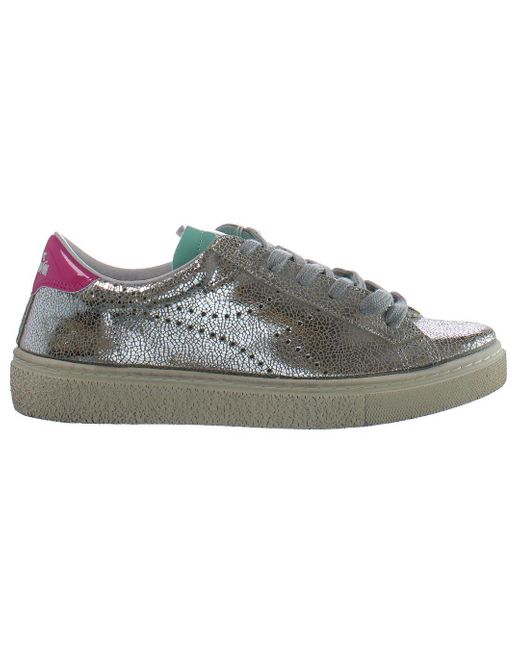 Diadora Gray Montecarlo H Lame'Dirty Trainers Leather