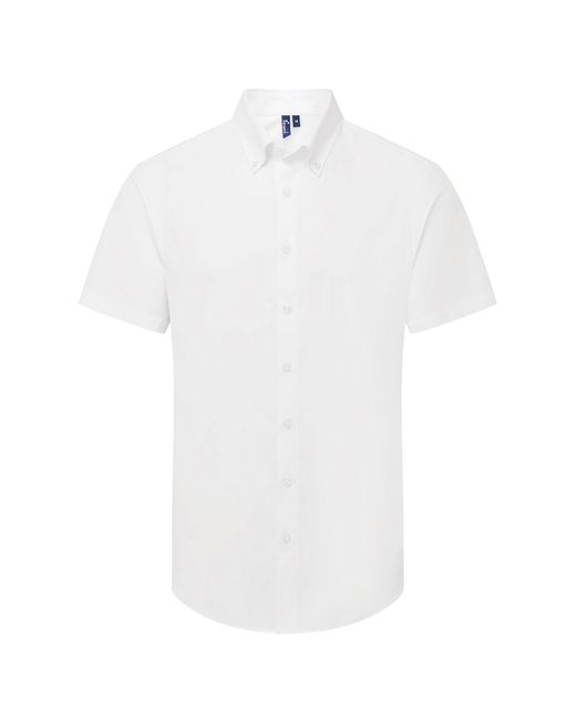 PREMIER White Supreme Oxford Short-Sleeved Formal Shirt for men