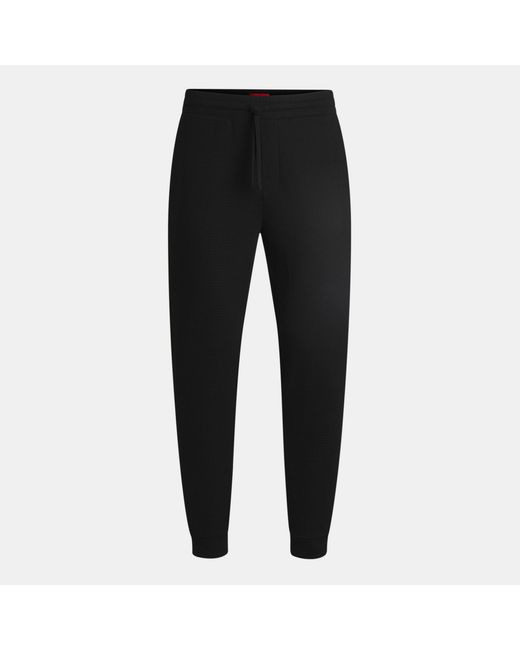 HUGO Black Austin Textured Pyjama Shorts for men