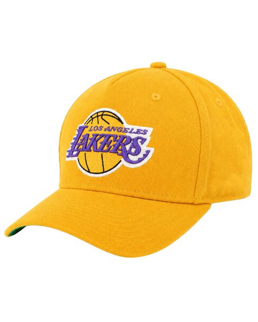 Mitchell & Ness Yellow Nba Los Angeles Lakers Kicking Wool Pro Cap for men