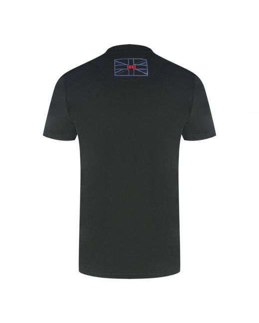 Aquascutum Black Script Logo T-Shirt for men