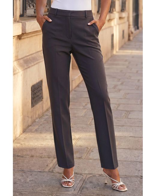 Roman Black Long Slim Leg Trouser