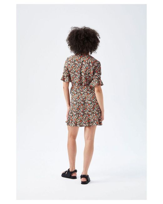 Urban Bliss White Floral Wrap Dress
