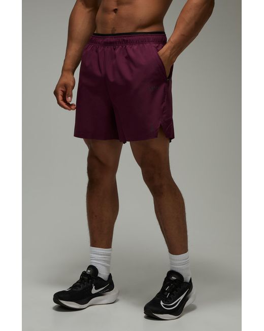 BoohooMAN Purple Active Stretch Woven 5Inch Shorts for men