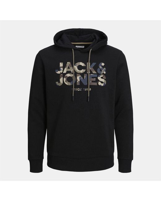 Jack & Jones Black And James Hoodie for men