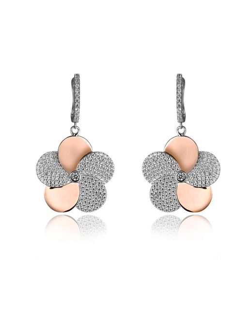 Orphelia Brown 'Fioni' 925 Sterling Drop Earrings