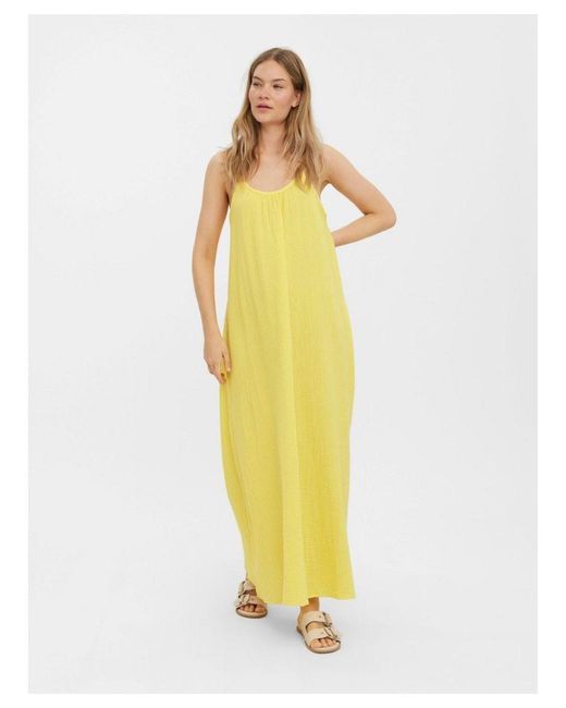 Vero Moda Natali Singlet Dress in het Yellow