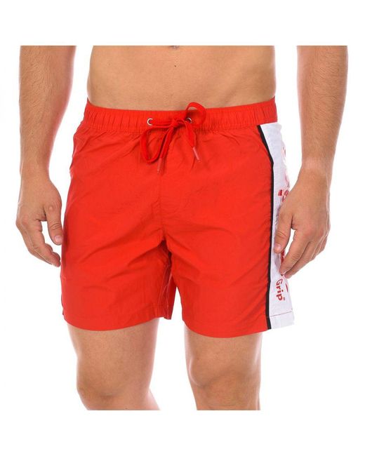 Supreme Red Mid-length Boxer Swimsuit Cm-30056-bp Polyamide for men