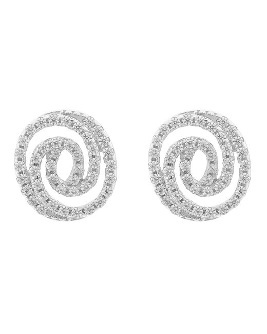 Orphelia Metallic 'Roshina' 925 Sterling Stud Earrings