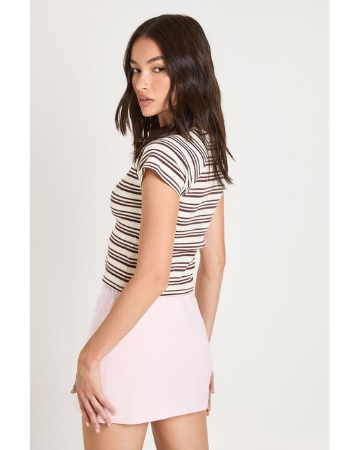 Boohoo Pink Adjustable Waist Skort