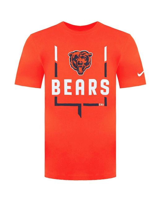 Nike Red Nfl Chicago Bears Legend Goal Post T-Shirt for men
