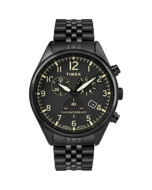 Timex Gray The Waterbury Black Watch Tw2r88600 Stainless Steel for men