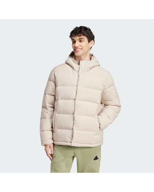 Adidas Natural Helionic Hooded Down Jacket for men