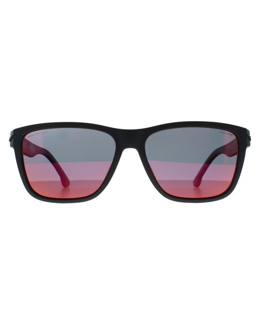 Police Brown Rectangle Matte Multilayer Polarized Splb38E Tailwind 3