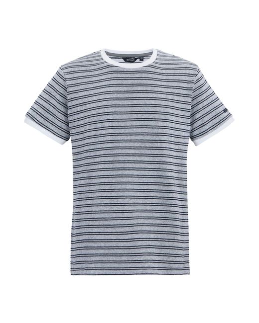 Regatta Blue Benlin Striped T-Shirt Cotton for men