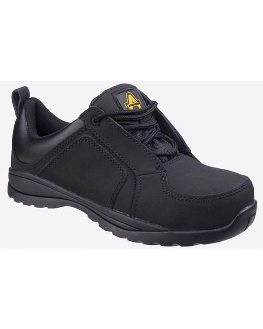 Amblers Safety Black Fs59C Leather Trainer