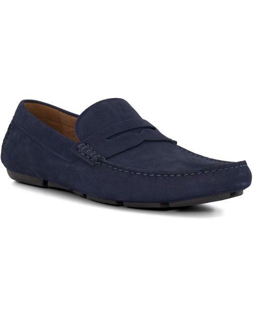 Dune Dune Bradlay Wildleder Herren Mokassinschuhe in Blue für Herren