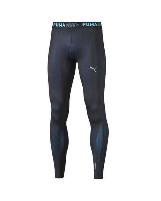 PUMA Blue Actv Power Stretch Waist Bottoms Baselayer 513190 for men