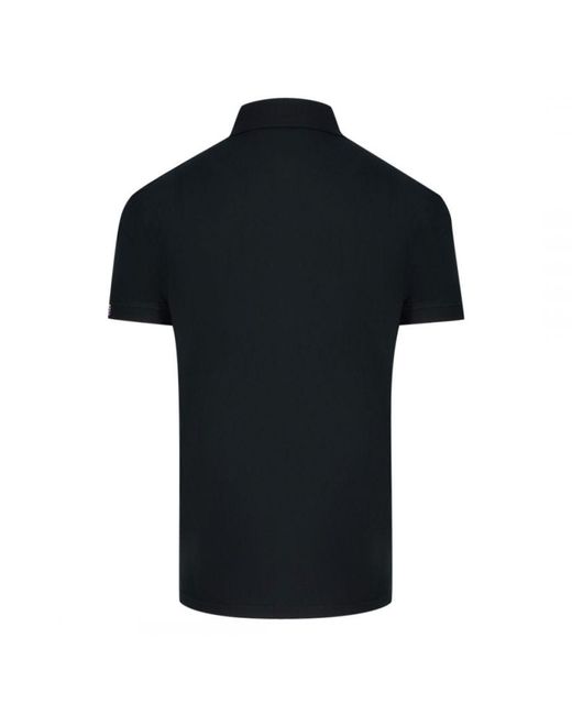 Aquascutum Black Check Pocket Polo Shirt Cotton for men