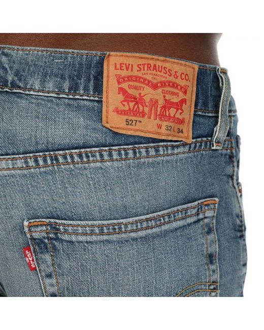 Levi's Men's 527 Slim Bootcut Jeans In Denim in het Blue voor heren