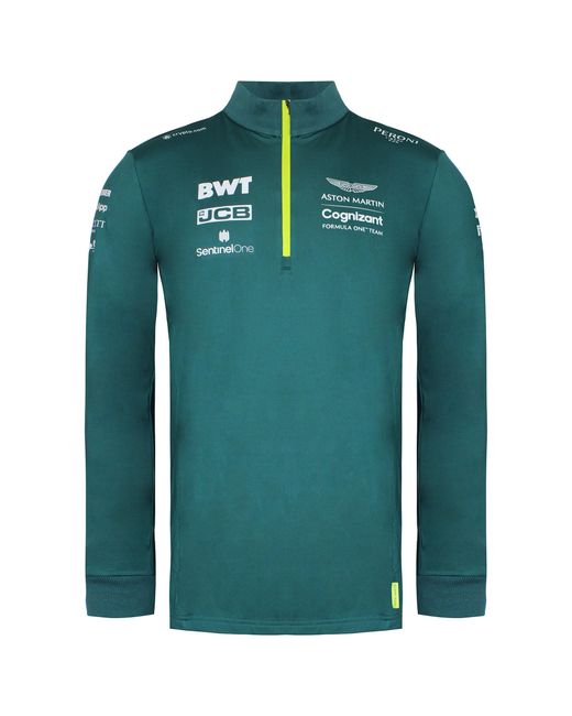 Aston Martin Green Cognizant F1 Official Team Midlayer Top Cotton for men