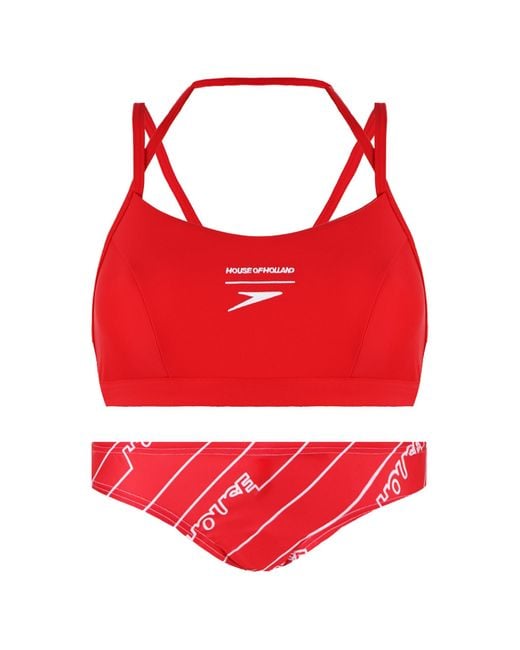 Speedo Red House Of Holland Bikini Set