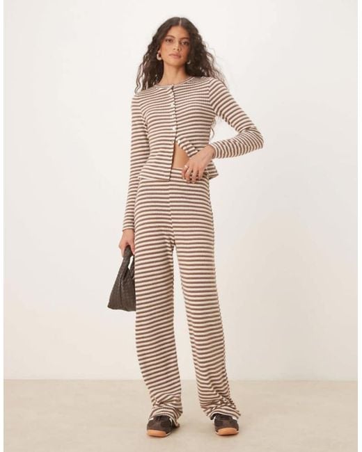 ASOS Natural Co-Ord Wide Leg Trouser