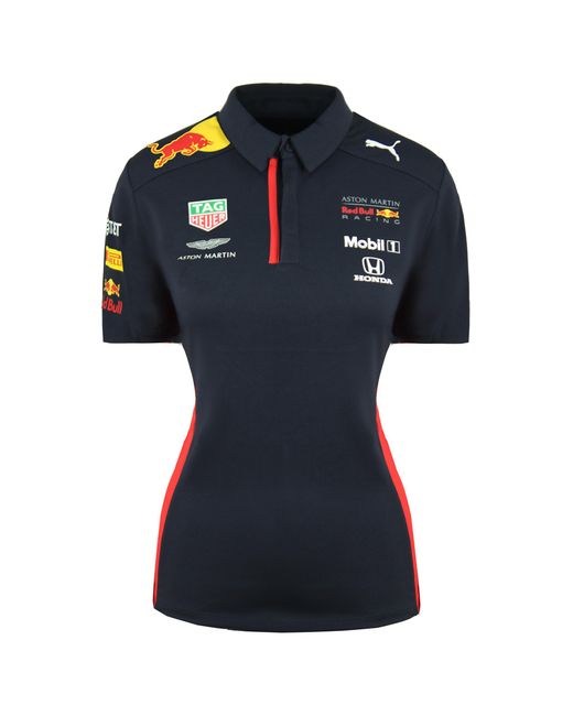 PUMA Aston Martin Red Bull Racing Team F1 Vrouwen Poloshirt 762888 01 in het Blue