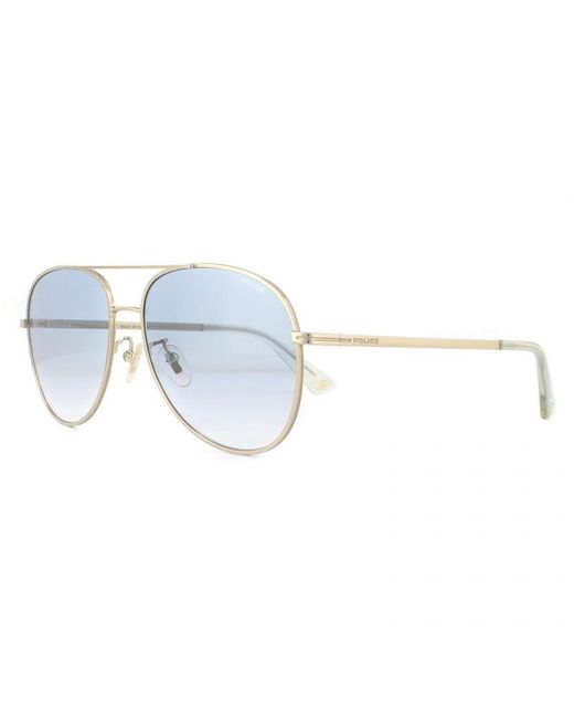 Police Blue Sunglasses Spl777N 08L7 Shiny Gradient Metal for men
