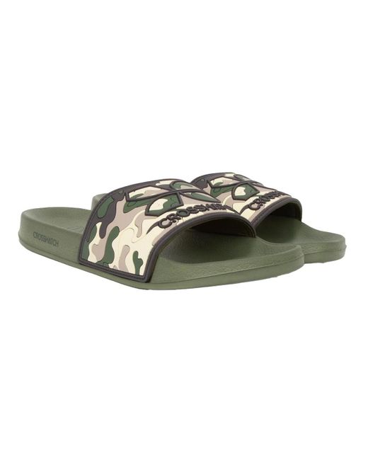 Crosshatch Herren Badesandale "Remorid" Tarnmuster in Green für Herren