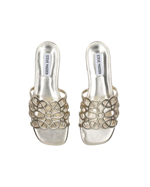 Steve Madden Natural Leather Lotus Sandals