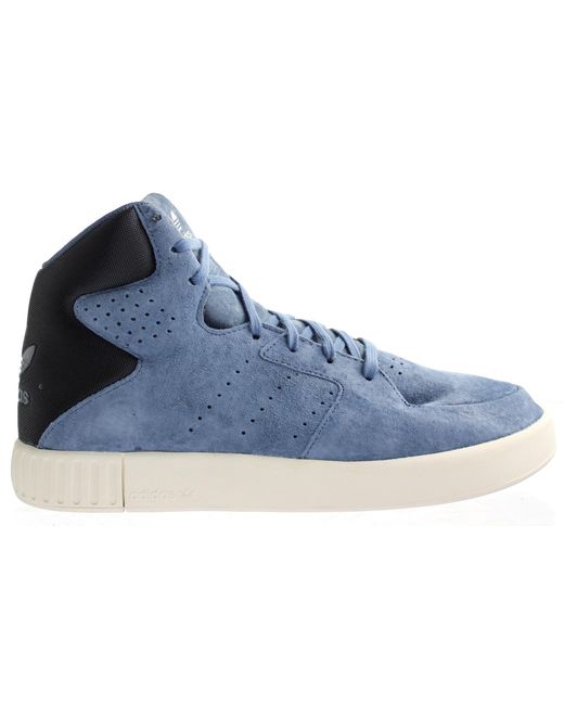 Adidas Blue Tubular Invader 2.0 Trainers Leather (Archived)