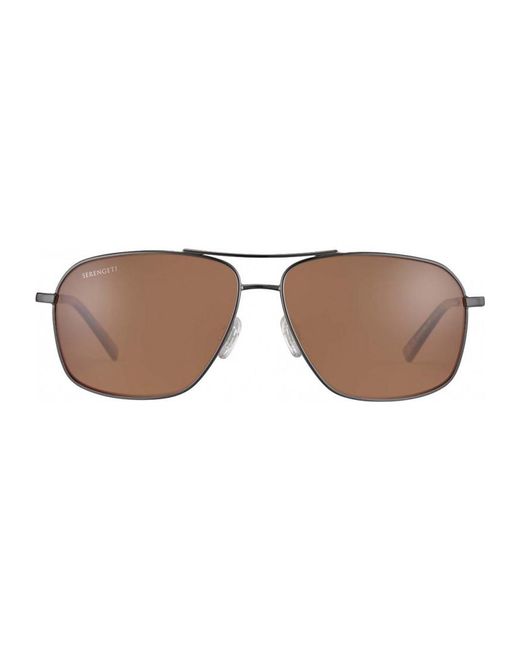 Serengeti Brown Ss578003 Dorwinn Gunmetal Sunglasses for men