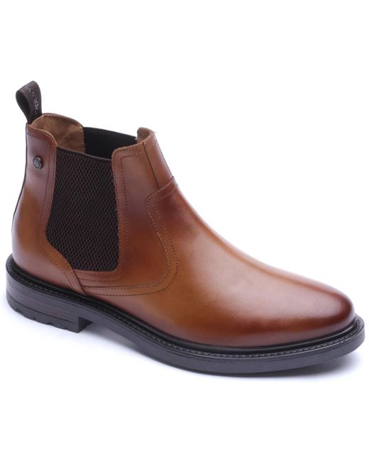 Base London Brown Smith Leather Boots for men