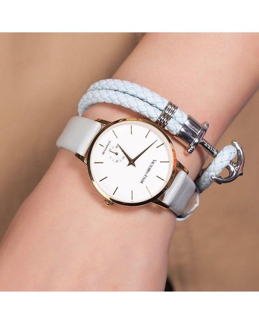 Victoria Hyde London Metallic Luxury Watch With Second Hand Design