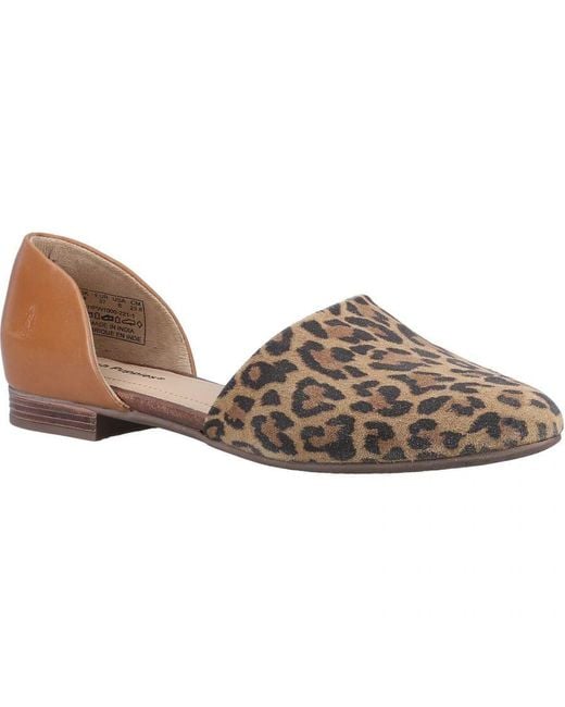 Hush Puppies Brown Ladies Leopard Print Suede Shoes ()