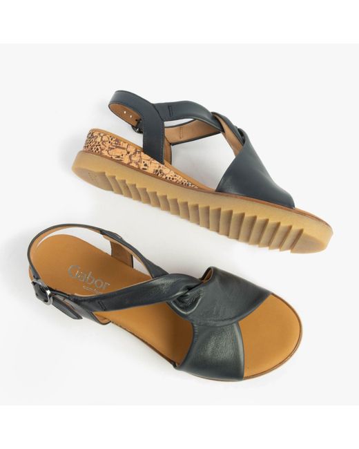 Gabor Blue Rich Sandals Dark