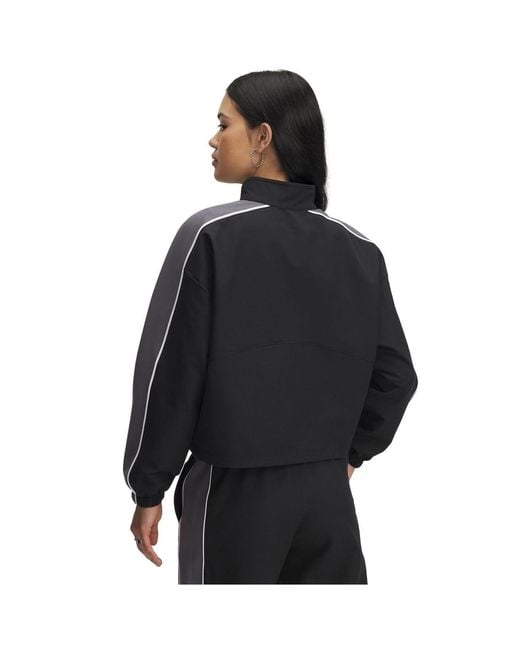 Under Armour Black Ua Rival Color Block Quarter Zipper Track Jacket