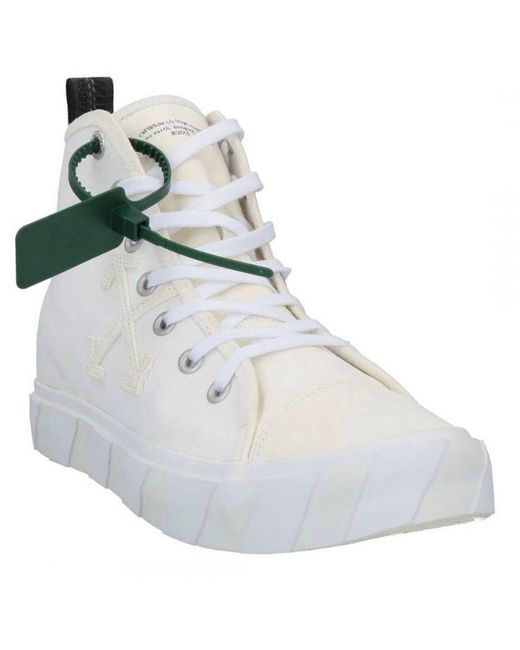 Off-White c/o Virgil Abloh White Off- Mid Top Vulcanized Canvas Sneakers for men
