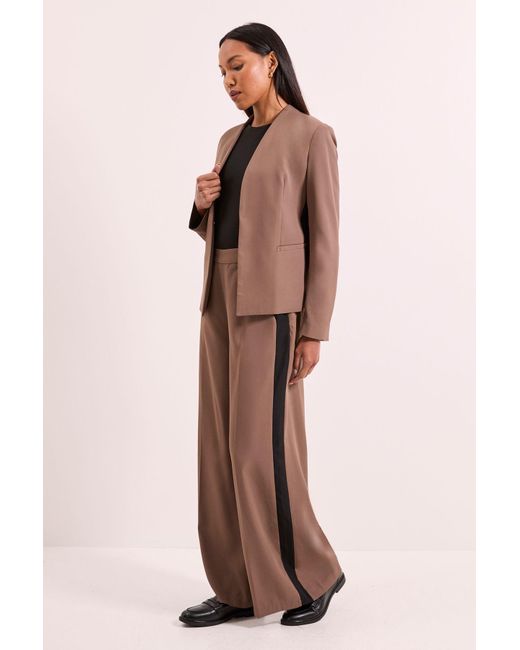 PRINCIPLES Natural Wide Leg Side Stripe Trouser