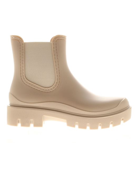 Wynsors Natural Chunky Ankle Wellies Stamp Slip On Nude