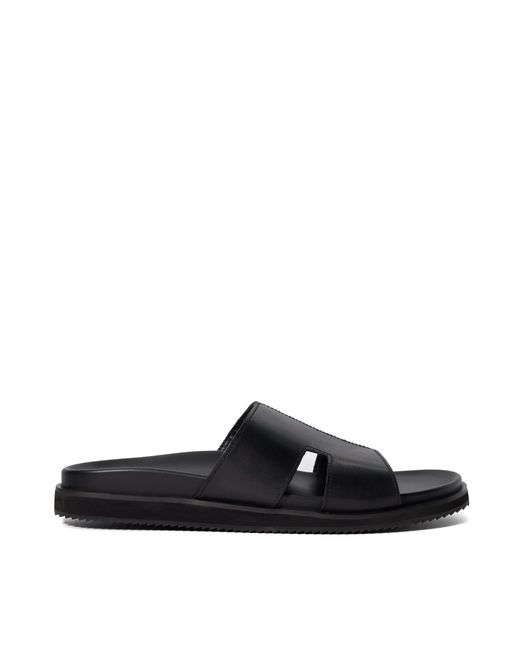 Dune Black Insight Leather Sandals for men