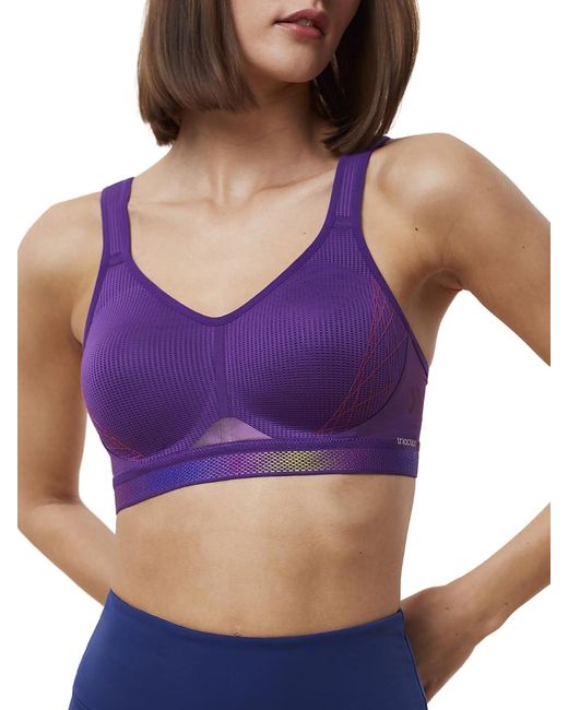 Triumph Purple Triaction Cardio Cloud Racerback Non Wired Sports Bra