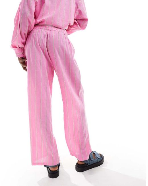 Collusion Pink Beach Woven Straight Leg Boxer Trouser