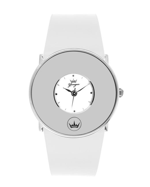 Yonger & Bresson Metallic And Bresson Dial Watch Leather