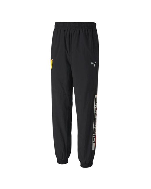 PUMA Black Scuderia Ferrari Street Track Pants Lounge Sweat Joggers 596138 02 for men
