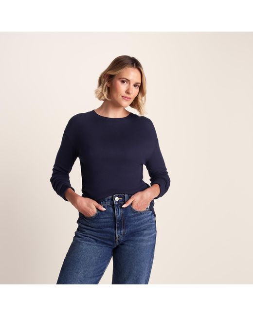 TOG24 Blue Jemma Long Sleeve Tshirt Oxford Viscose