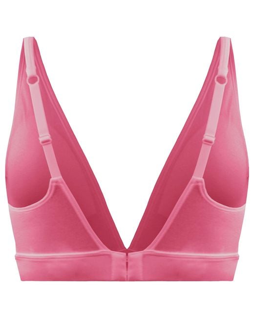 Adidas Pink Unlined Triangle Bra Cotton