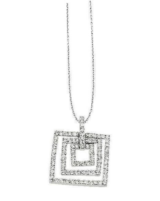 Orphelia White 925 Sterling Chain With Pendant