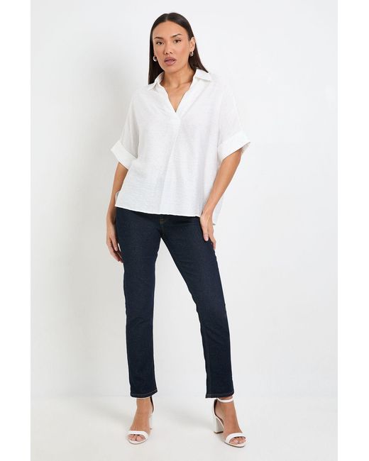 Wallis White Hotfix Short Sleeve Overhead Shirt